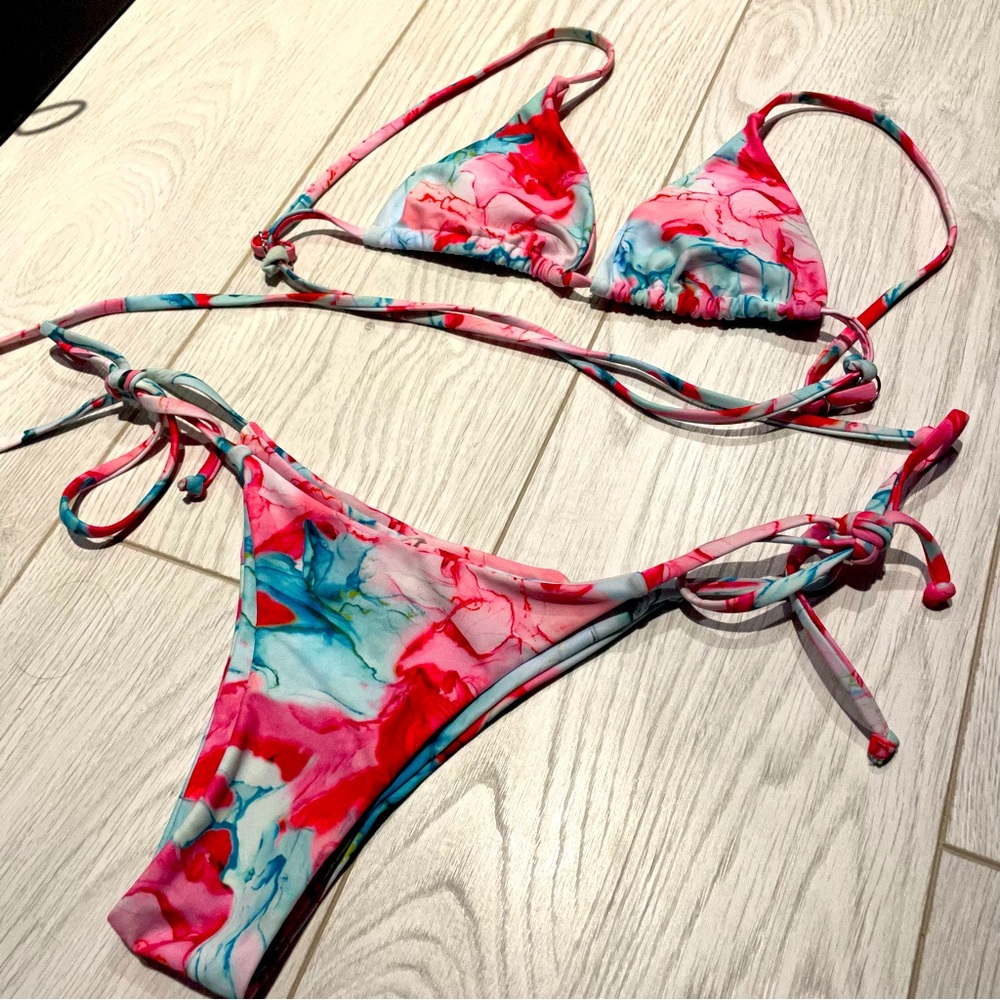 ZAFUL tie dye cheeky bikini